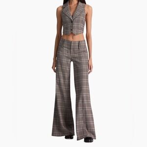 Alice + Olivia

Olivia Plaid Low-Rise Wide-Leg Pants